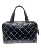 CHANELシャネル）の古着「ワイルドステッチ/ハンドバッグ」｜ブラック
