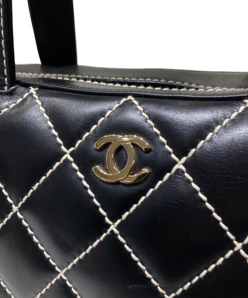 CHANEL（シャネル）CHANEL (シャネル) ワイルドステッチ/ハンドバッグ ブラックの古着・服飾アイテム