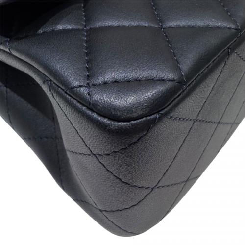 CHANEL（シャネル）CHANEL (シャネル) マトラッセ ミニ トップハンドルクラシックハンドバッグ/ネイビー×ゴールド金具 ネイビー×ゴールド金具 サイズ:20cmの古着・服飾アイテム