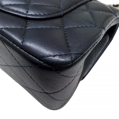 CHANEL（シャネル）CHANEL (シャネル) マトラッセ ミニ トップハンドルクラシックハンドバッグ/ネイビー×ゴールド金具 ネイビー×ゴールド金具 サイズ:20cmの古着・服飾アイテム