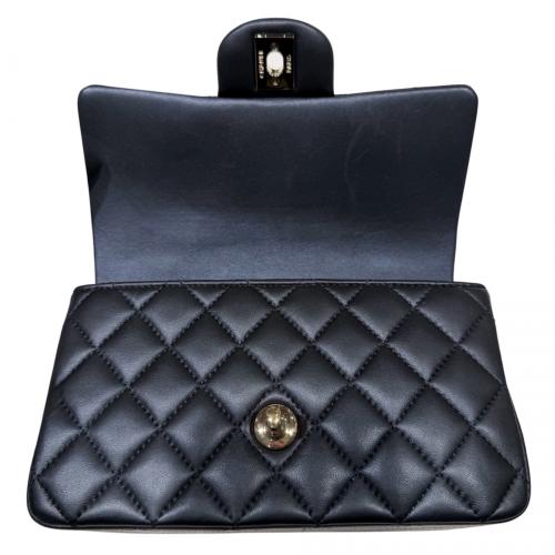 CHANEL（シャネル）CHANEL (シャネル) マトラッセ ミニ トップハンドルクラシックハンドバッグ/ネイビー×ゴールド金具 ネイビー×ゴールド金具 サイズ:20cmの古着・服飾アイテム