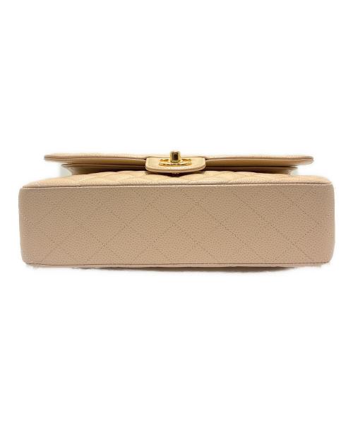 CHANEL（シャネル）CHANEL (シャネル) Wフラップチェーンショルダーバッグ/マトラッセ25/Medium Classic Flap Bag  ベージュ サイズ:25の古着・服飾アイテム
