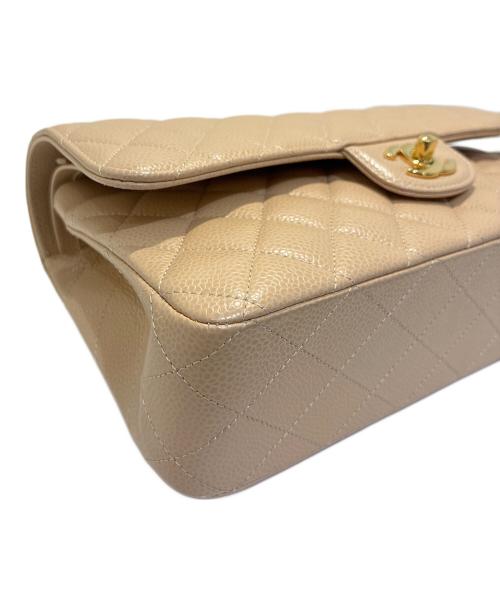 CHANEL（シャネル）CHANEL (シャネル) Wフラップチェーンショルダーバッグ/マトラッセ25/Medium Classic Flap Bag  ベージュ サイズ:25の古着・服飾アイテム