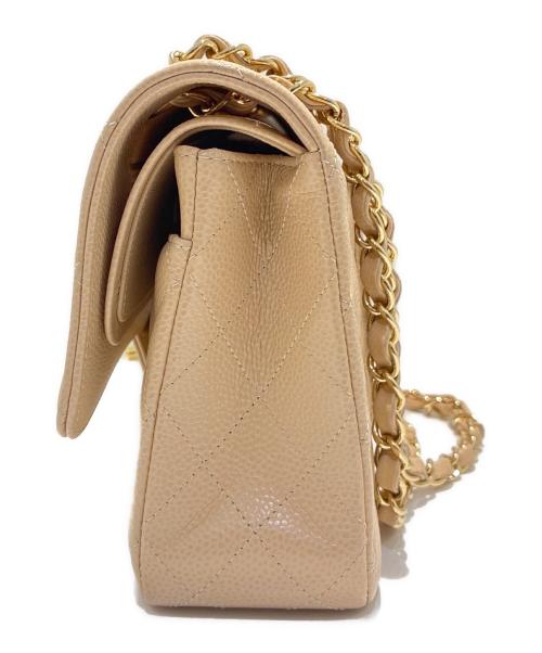 CHANEL（シャネル）CHANEL (シャネル) Wフラップチェーンショルダーバッグ/マトラッセ25/Medium Classic Flap Bag  ベージュ サイズ:25の古着・服飾アイテム