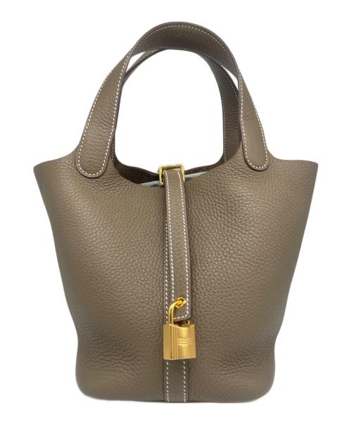 HERMES（エルメス）HERMES (エルメス) ピコタンロックPM/Picotin Lock 18 エトゥープ サイズ:PMの古着・服飾アイテム
