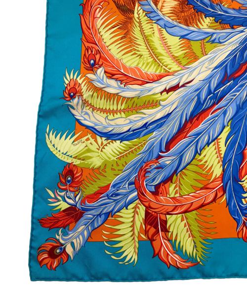 HERMES（エルメス）HERMES (エルメス) カレ90/Mythiques Phoenix/不死鳥の神話 スカイブルー サイズ:90の古着・服飾アイテム