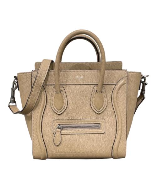 CELINE（セリーヌ）CELINE (セリーヌ) ラゲージ ナノ ショルダーバッグ ベージュ サイズ:ナノの古着・服飾アイテム