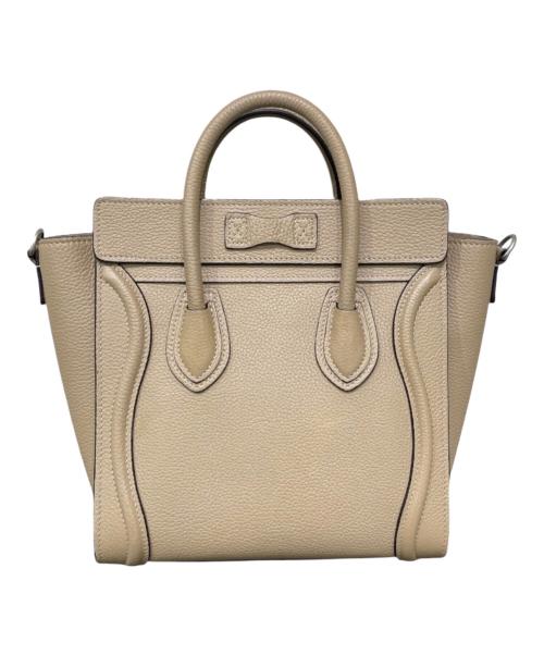 CELINE（セリーヌ）CELINE (セリーヌ) ラゲージ ナノ ショルダーバッグ ベージュ サイズ:ナノの古着・服飾アイテム