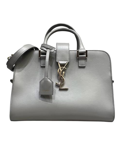 Saint Laurent Paris（サンローランパリ）Saint Laurent Paris (サンローランパリ) ベイビーカバス/2WAYショルダーバッグ グレーの古着・服飾アイテム