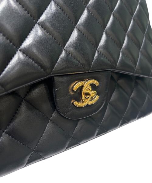 CHANEL（シャネル）CHANEL (シャネル) Wフラップチェーンショルダーバッグ/デカマトラッセ ブラック サイズ:30の古着・服飾アイテム