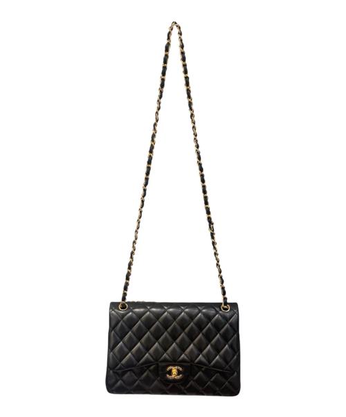 CHANEL（シャネル）CHANEL (シャネル) Wフラップチェーンショルダーバッグ/デカマトラッセ ブラック サイズ:30の古着・服飾アイテム