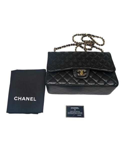CHANEL（シャネル）CHANEL (シャネル) Wフラップチェーンショルダーバッグ/デカマトラッセ ブラック サイズ:30の古着・服飾アイテム
