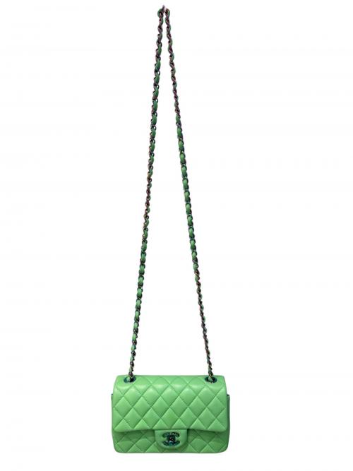 CHANEL（シャネル）CHANEL (シャネル) マトラッセ チェーンショルダーバッグ/シングルフラップ グリーン サイズ:20cmの古着・服飾アイテム