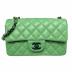 CHANEL（シャネル）の古着「マトラッセ チェーンショルダーバッグ/シングルフラップ」｜グリーン