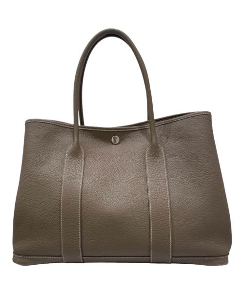 HERMES（エルメス）HERMES (エルメス) ガーデンパーティPM/エトゥープ/ネゴンダ/▢Q:2013 エトゥープ サイズ:PMの古着・服飾アイテム