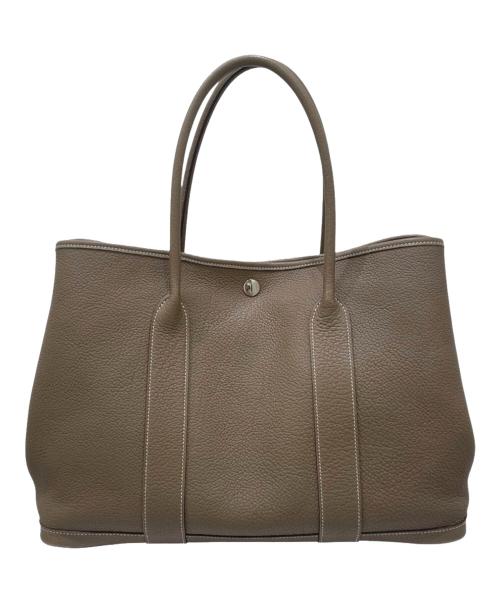 HERMES（エルメス）HERMES (エルメス) ガーデンパーティPM/エトゥープ/ネゴンダ/▢Q:2013 エトゥープ サイズ:PMの古着・服飾アイテム