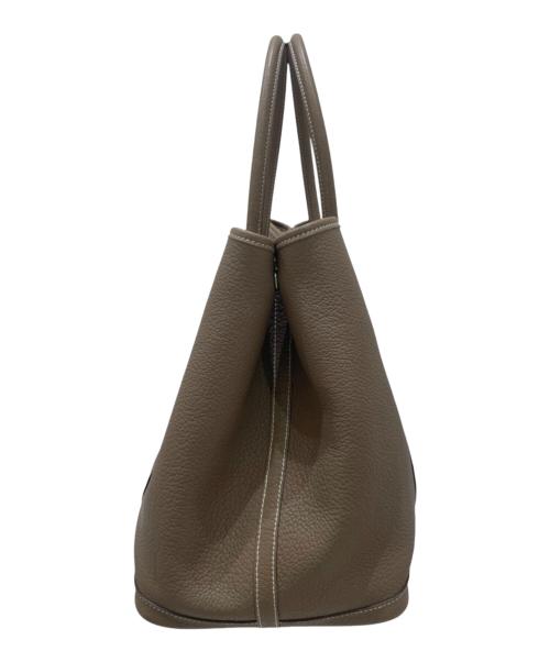 HERMES（エルメス）HERMES (エルメス) ガーデンパーティPM/エトゥープ/ネゴンダ/▢Q:2013 エトゥープ サイズ:PMの古着・服飾アイテム