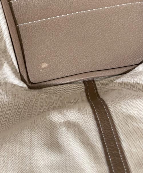 HERMES（エルメス）HERMES (エルメス) ガーデンパーティPM/エトゥープ/ネゴンダ/▢Q:2013 エトゥープ サイズ:PMの古着・服飾アイテム