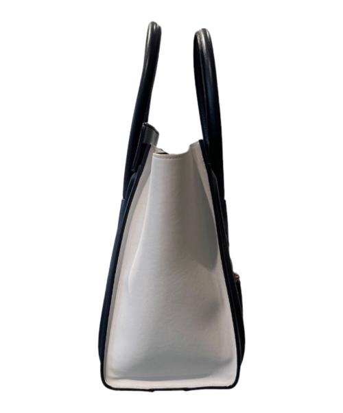 CELINE（セリーヌ）CELINE (セリーヌ) ラゲージ マイクロ トートバッグ ベージュ×ネイビー サイズ:マイクロの古着・服飾アイテム