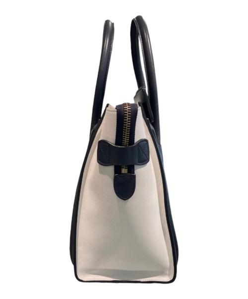 CELINE（セリーヌ）CELINE (セリーヌ) ラゲージ マイクロ トートバッグ ベージュ×ネイビー サイズ:マイクロの古着・服飾アイテム
