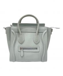 CELINE（セリーヌ）の古着「ラゲージ ナノ ショルダーバッグ」｜スカイブルー