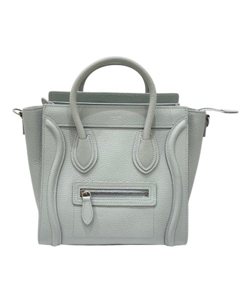 CELINE（セリーヌ）CELINE (セリーヌ) ラゲージ ナノ ショルダーバッグ スカイブルーの古着・服飾アイテム