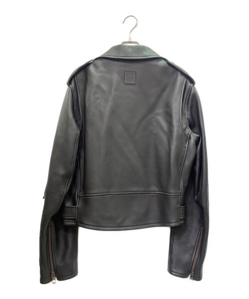 LOEWE（ロエベ）LOEWE (ロエベ) ダブルライダースジャケット ブラック サイズ:48の古着・服飾アイテム