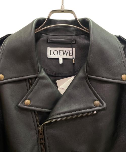 LOEWE（ロエベ）LOEWE (ロエベ) ダブルライダースジャケット ブラック サイズ:48の古着・服飾アイテム