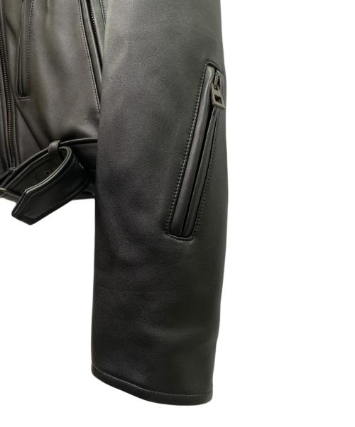 LOEWE（ロエベ）LOEWE (ロエベ) ダブルライダースジャケット ブラック サイズ:48の古着・服飾アイテム