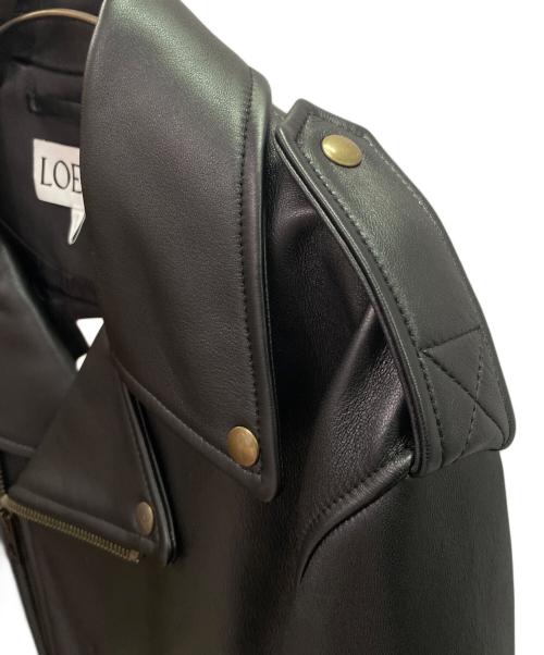 LOEWE（ロエベ）LOEWE (ロエベ) ダブルライダースジャケット ブラック サイズ:48の古着・服飾アイテム