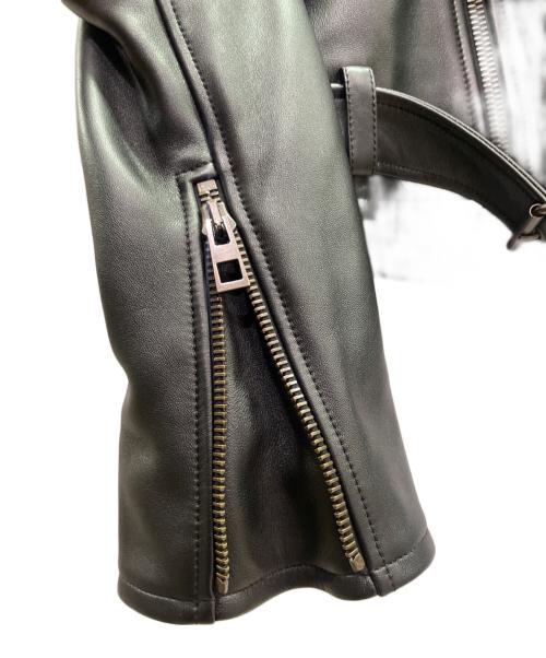 LOEWE（ロエベ）LOEWE (ロエベ) ダブルライダースジャケット ブラック サイズ:48の古着・服飾アイテム