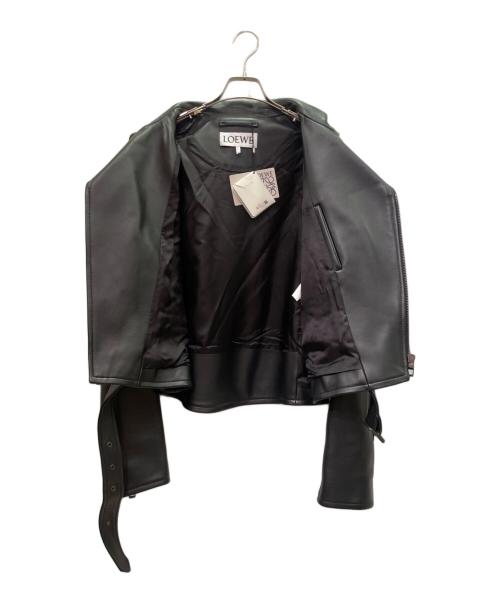 LOEWE（ロエベ）LOEWE (ロエベ) ダブルライダースジャケット ブラック サイズ:48の古着・服飾アイテム