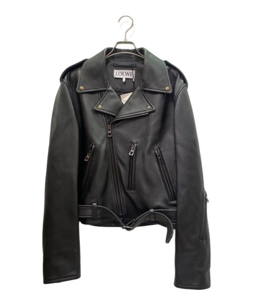 LOEWE（ロエベ）LOEWE (ロエベ) ダブルライダースジャケット ブラック サイズ:48の古着・服飾アイテム