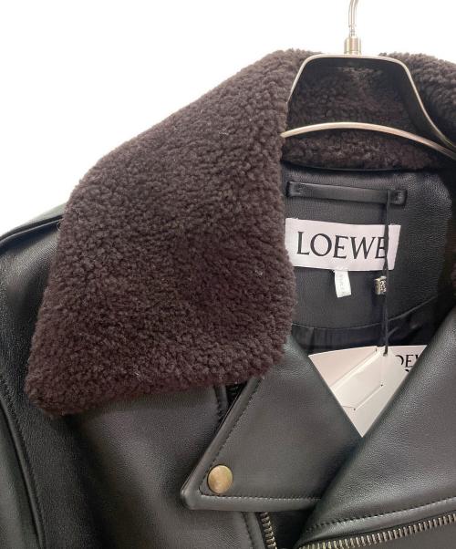 LOEWE（ロエベ）LOEWE (ロエベ) ダブルライダースジャケット ブラック サイズ:48の古着・服飾アイテム