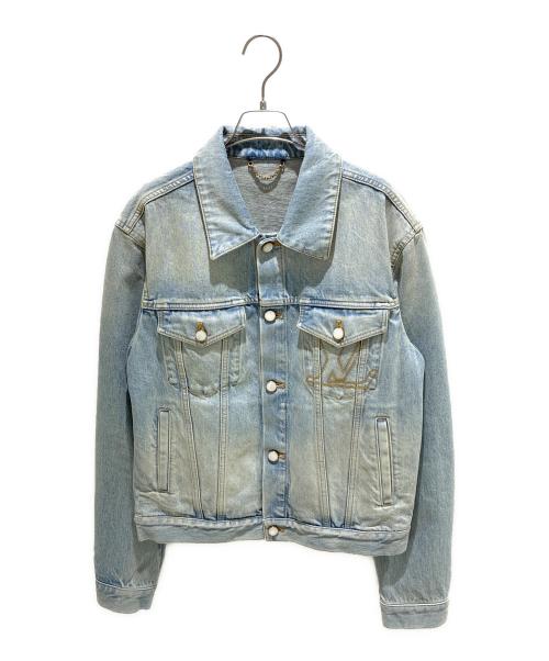 LOUIS VUITTON（ルイ ヴィトン）LOUIS VUITTON (ルイ ヴィトン) ウォッシュ加工 パールボタンデニムジャケット スカイブルー サイズ:48の古着・服飾アイテム