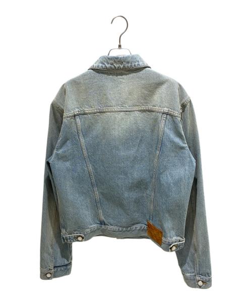LOUIS VUITTON（ルイ ヴィトン）LOUIS VUITTON (ルイ ヴィトン) ウォッシュ加工 パールボタンデニムジャケット スカイブルー サイズ:48の古着・服飾アイテム