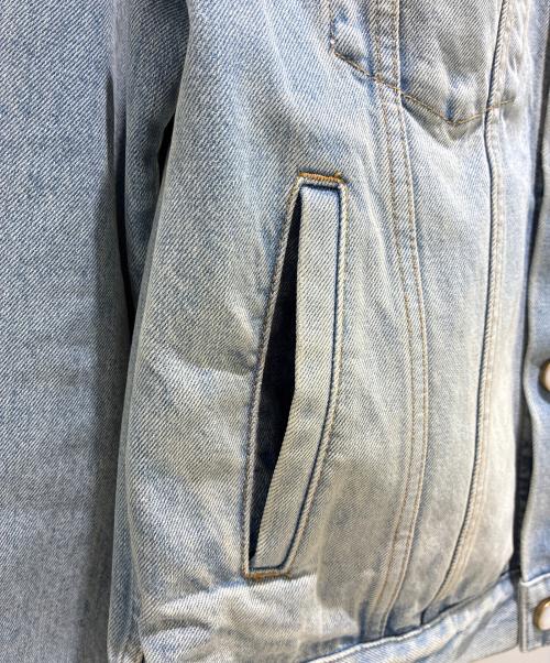 LOUIS VUITTON（ルイ ヴィトン）LOUIS VUITTON (ルイ ヴィトン) ウォッシュ加工 パールボタンデニムジャケット スカイブルー サイズ:48の古着・服飾アイテム