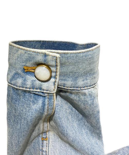 LOUIS VUITTON（ルイ ヴィトン）LOUIS VUITTON (ルイ ヴィトン) ウォッシュ加工 パールボタンデニムジャケット スカイブルー サイズ:48の古着・服飾アイテム