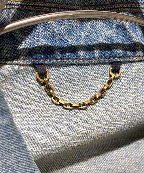 LOUIS VUITTON（ルイ ヴィトン）LOUIS VUITTON (ルイ ヴィトン) ウォッシュ加工 パールボタンデニムジャケット スカイブルー サイズ:48の古着・服飾アイテム