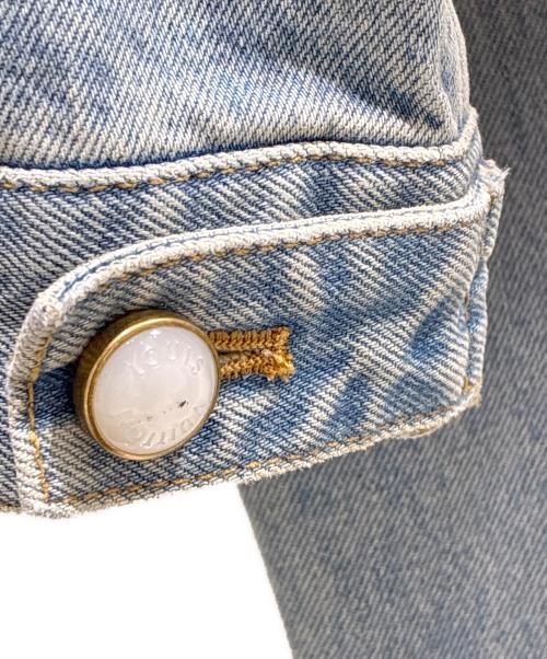 LOUIS VUITTON（ルイ ヴィトン）LOUIS VUITTON (ルイ ヴィトン) ウォッシュ加工 パールボタンデニムジャケット スカイブルー サイズ:48の古着・服飾アイテム