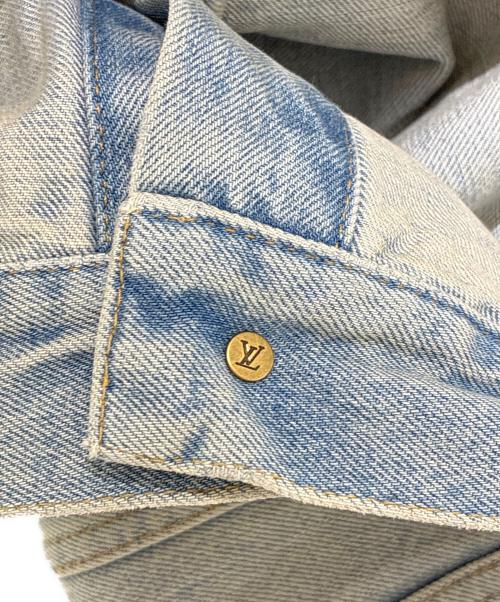 LOUIS VUITTON（ルイ ヴィトン）LOUIS VUITTON (ルイ ヴィトン) ウォッシュ加工 パールボタンデニムジャケット スカイブルー サイズ:48の古着・服飾アイテム