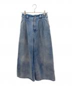 Maison Margielaメゾンマルジェラ）の古着「Pleated Jeans」｜スカイブルー