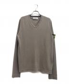 STONE ISLANDストーンアイランド）の古着「VネックTシャツ」｜グレー