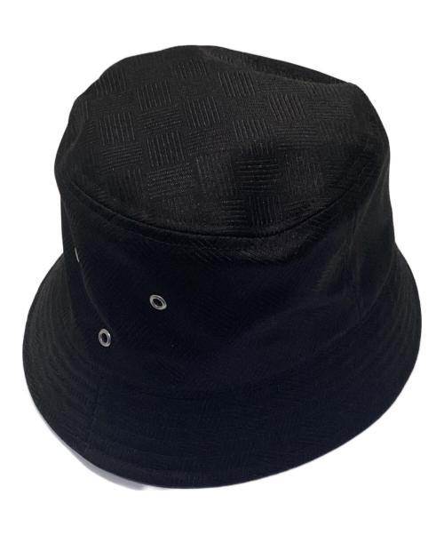 BOTTEGA VENETA（ボッテガベネタ）BOTTEGA VENETA (ボッテガベネタ) イントレチャート ジャガードナイロンバケットハット/687344 V1PO2 ブラック サイズ:Sの古着・服飾アイテム