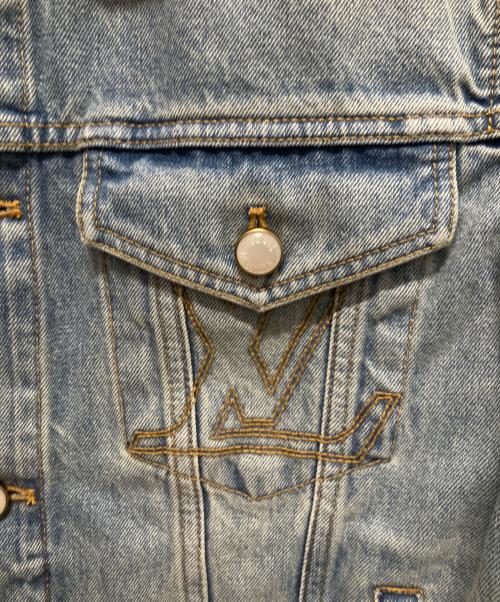 LOUIS VUITTON（ルイ ヴィトン）LOUIS VUITTON (ルイ ヴィトン) ウォッシュ加工 パールボタンデニムジャケット スカイブルー サイズ:48の古着・服飾アイテム