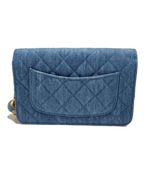 CHANEL（シャネル）CHANEL (シャネル) タイムレスクラシック/マトラッセデニムチェーンショルダーウォレット ブルーの古着・服飾アイテム