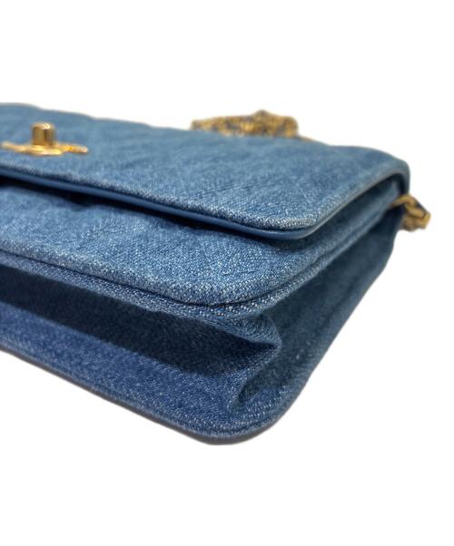 CHANEL（シャネル）CHANEL (シャネル) タイムレスクラシック/マトラッセデニムチェーンショルダーウォレット ブルーの古着・服飾アイテム