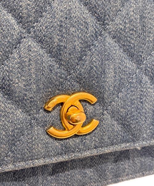 CHANEL（シャネル）CHANEL (シャネル) タイムレスクラシック/マトラッセデニムチェーンショルダーウォレット ブルーの古着・服飾アイテム