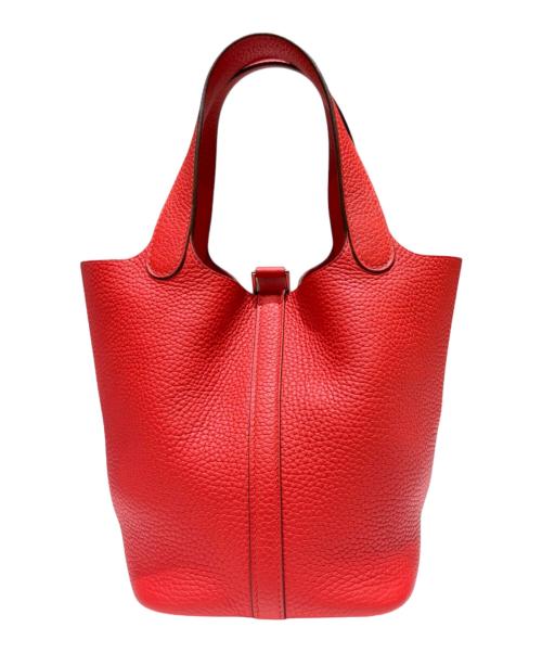 HERMES（エルメス）HERMES (エルメス) Picotin Lock PM ピコタンロック PM/トリヨンクレマンス/ルージュカザック/X刻印：2016年製造/シルバー金具 ルージュカザック サイズ:PMの古着・服飾アイテム
