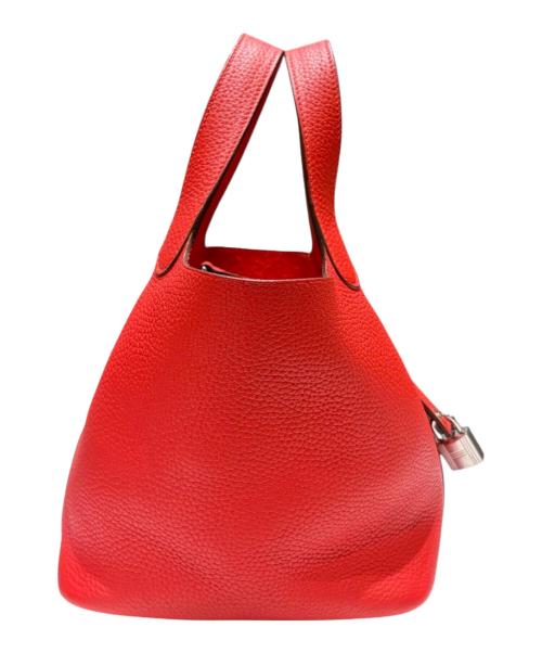 HERMES（エルメス）HERMES (エルメス) Picotin Lock PM ピコタンロック PM/トリヨンクレマンス/ルージュカザック/X刻印：2016年製造/シルバー金具 ルージュカザック サイズ:PMの古着・服飾アイテム